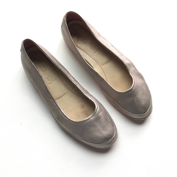 silver flat loafers
